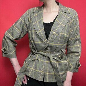 Kasper  / Beige plaid over coat blazer 🤎💛​​​​​​